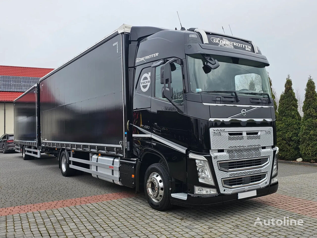 грузовик штора Volvo FH 460 + прицеп штора