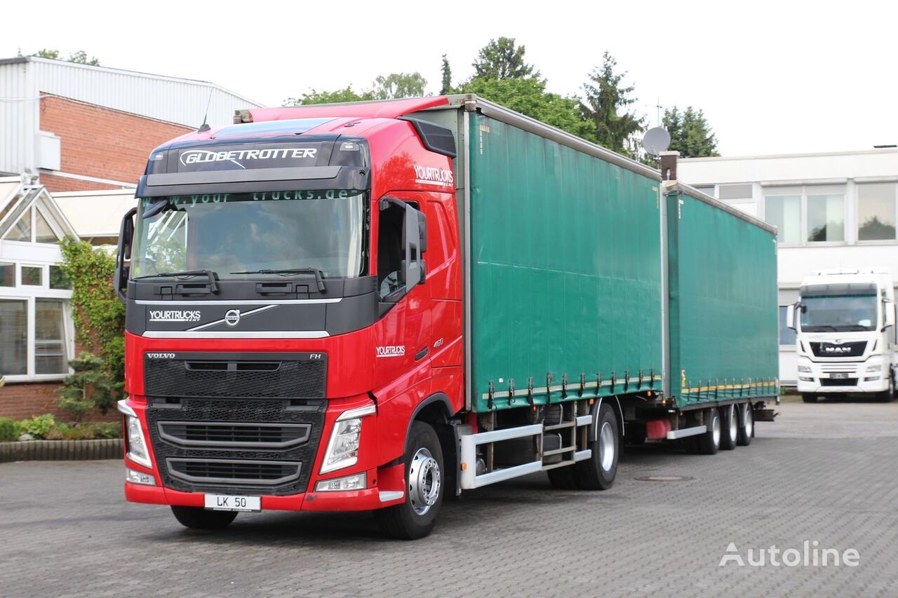 Volvo FH 460 Schiebeplanen-LKW + Schiebeplanenanhänger