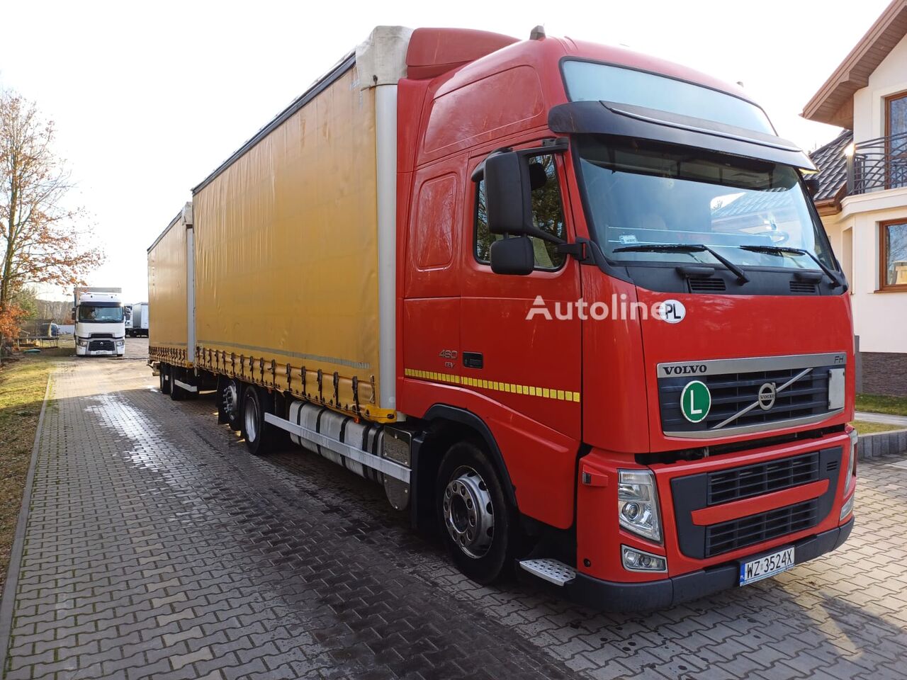 Volvo FH 460 curtainsider truck + curtain side trailer