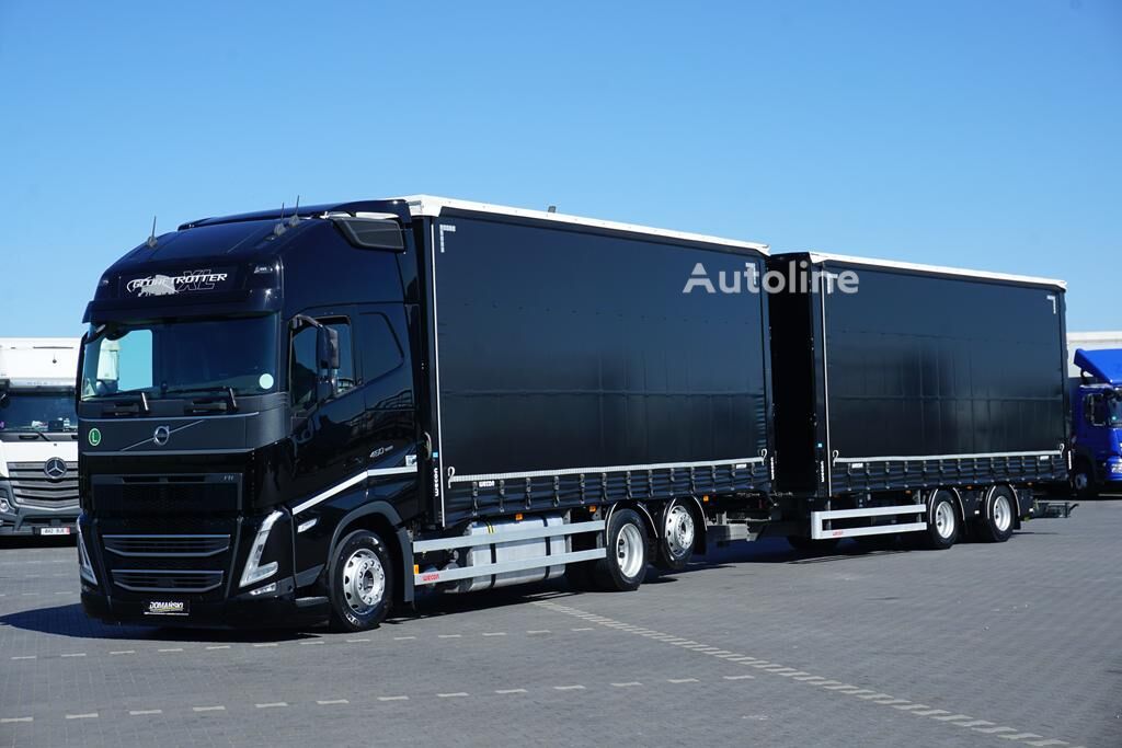 Volvo FH / 460 / ACC / EURO 6 / XL / ZESTAW PRZEJAZDOWY 120 M3 curtainsider truck for sale + curtain side trailer | Autoline PH Volvo FH / 460 / ACC / EURO 6 / XL / ZESTAW PRZEJAZDOWY 120 M3 curtainsider truck + curtain side trailer - Autoline