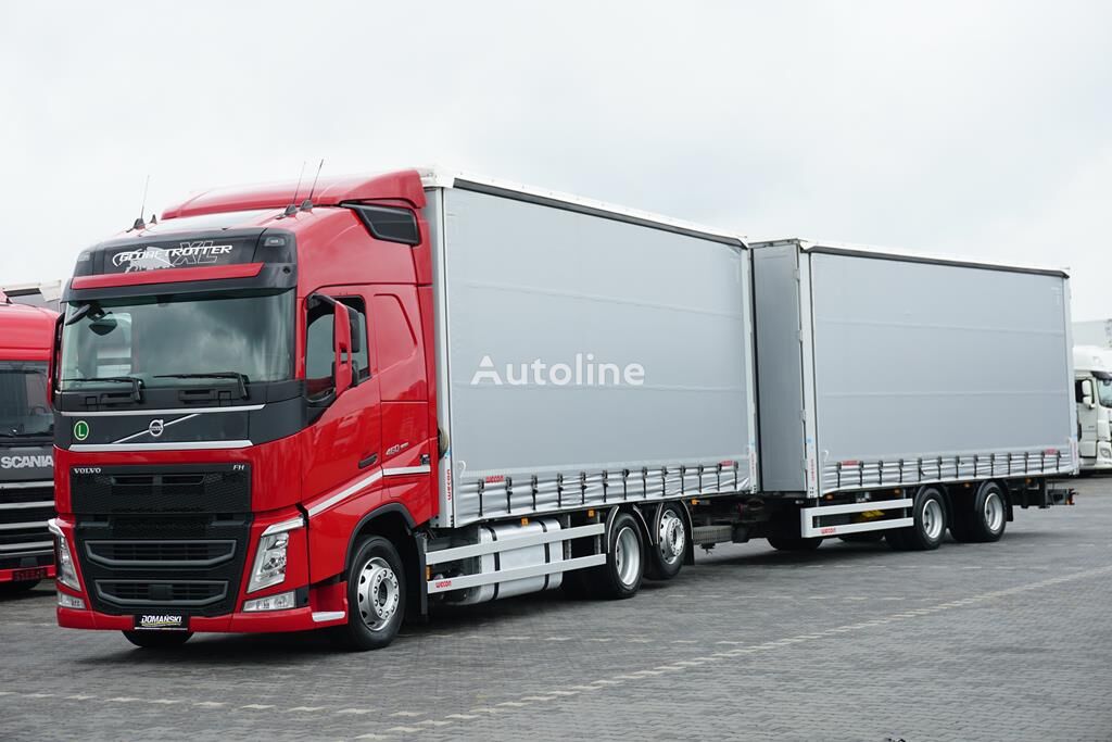 грузовик штора Volvo FH 460 / ACC / EURO 6 / ZESTAW PRZESTRZENNY 120 M3 + прицеп штора