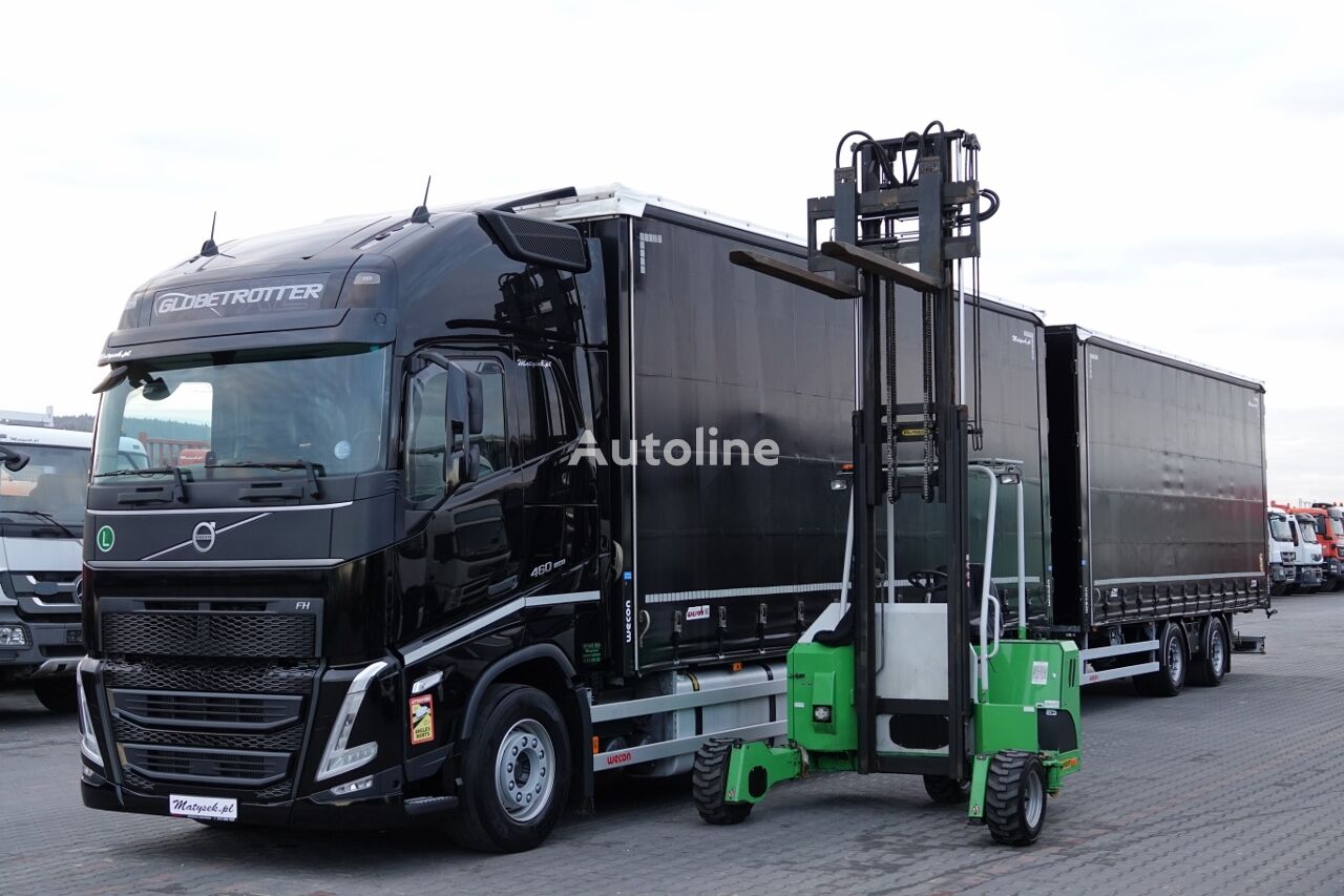 侧帘货车 Volvo  FH 460 / I-SAVE / XXL / ZESTAW TANDEM PRZEJAZDOWY / 120 M3 / + + 带侧帘拖车