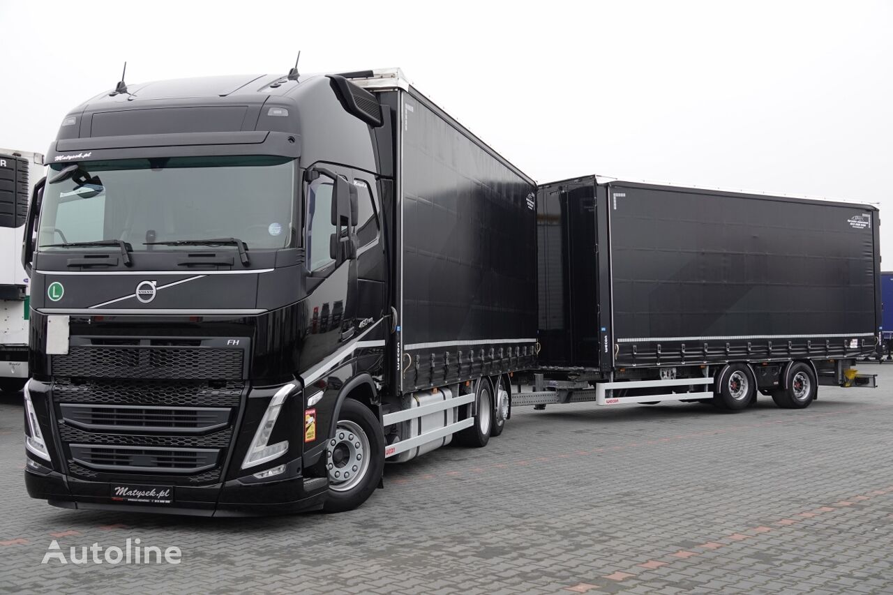 Volvo FH 460 / XXL / ZESTAW TANDEM 120 M3 / PRZEJAZDOWY  / 2022 ROK /  curtainsider truck + curtain side trailer