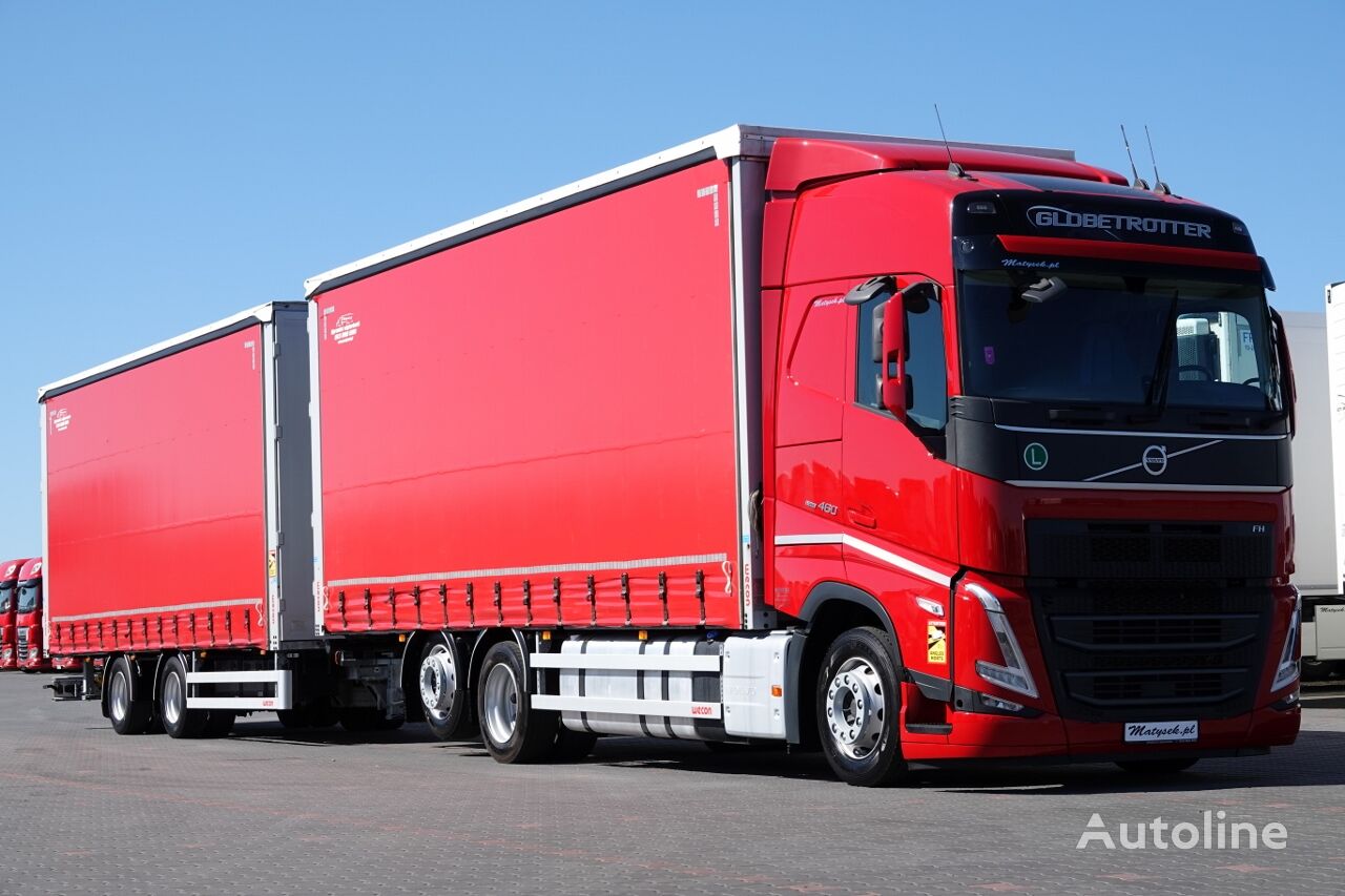 Volvo  FH 460 / ZESTAW TANDEM 120 M3 / PRZEJAZDOWY / NOWY / 2023 ROK / kamion sa kliznom ceradom + prikolica sa kliznim ceradom