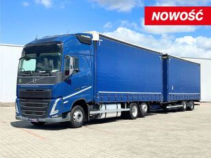 Volvo FH 460 / ZESTAW TANDEM 120M3 / PRZEJAZDOWY / SALON PL függönyponyvás tehergépkocsi + függönyponyvás pótkocsi