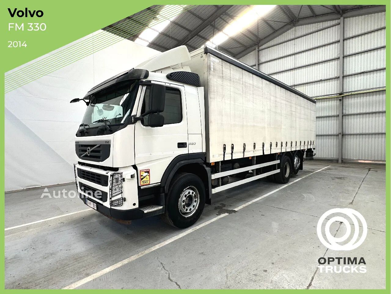 شاحنة ذات أغطية جانبية Volvo FM 330 / Essieu relevable et directionnel / Steerable lift axle - Autoline