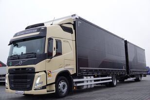 Volvo  FM 380 / ZESTAW TANDEM / 120 M3 / PRZEJAZDOWY /  I-PARK COOL/ P curtainsider truck + curtain side trailer