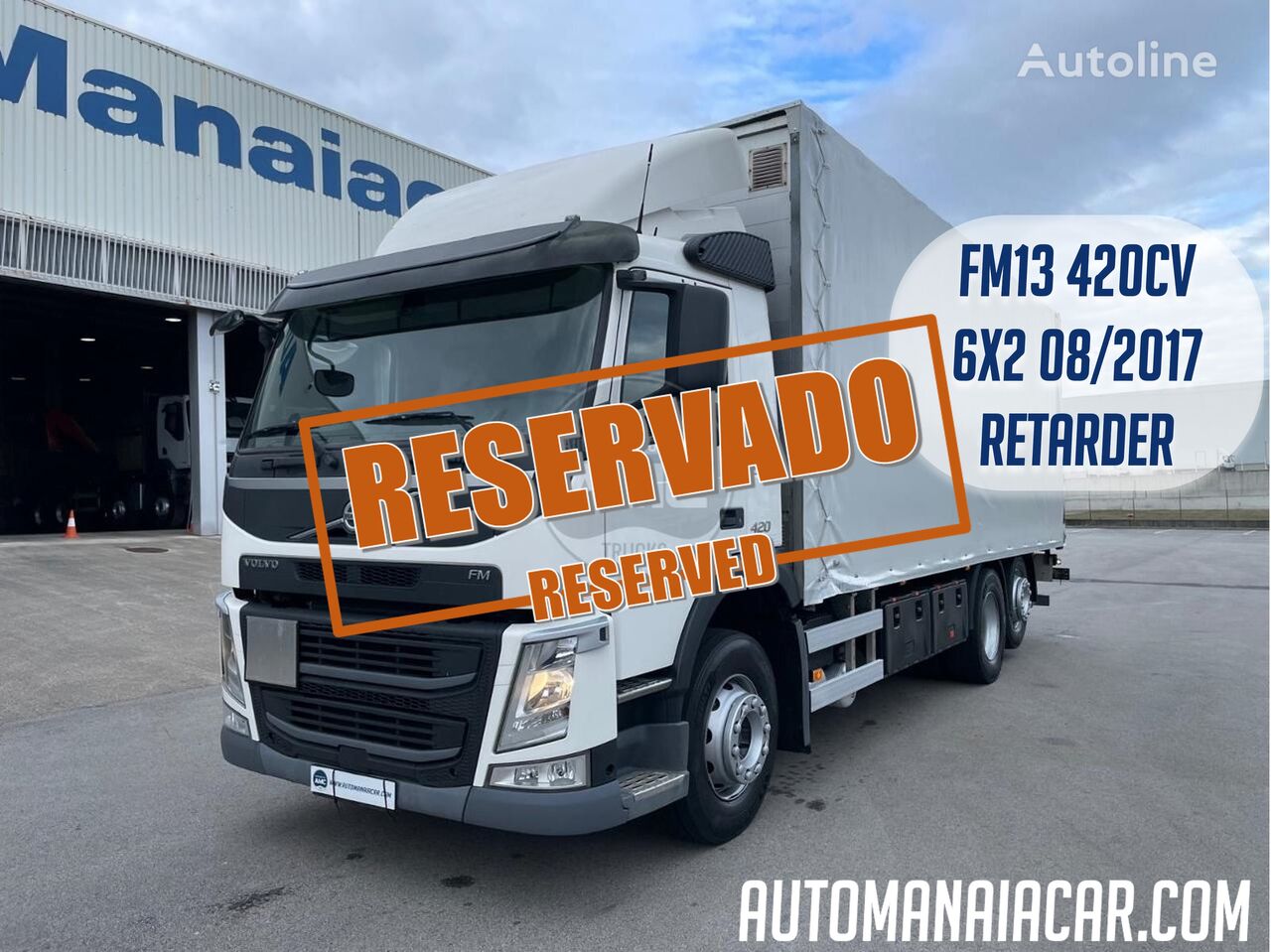 грузовик штора Volvo FM13 420 EURO6 6X2 CORTINAS E TETO DESLIZANTES 2017 359.000 KM