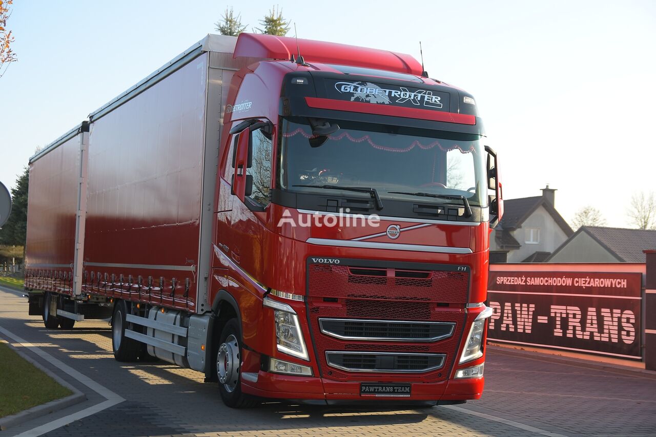 Volvo ZESTAW TANDEM /// PRZEJAZDOWY /// FH420 /// 2020 /// JAK NOWY curtainsider truck + curtain side trailer