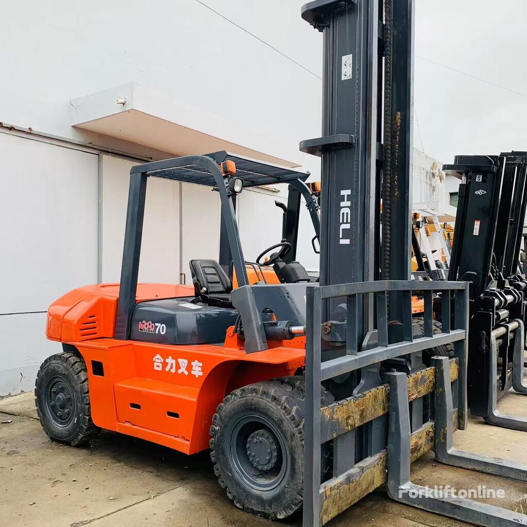 رافعة شوكية ديزل Heli HELI CPCD70 diesel forklift used 7 ton HELI forklift