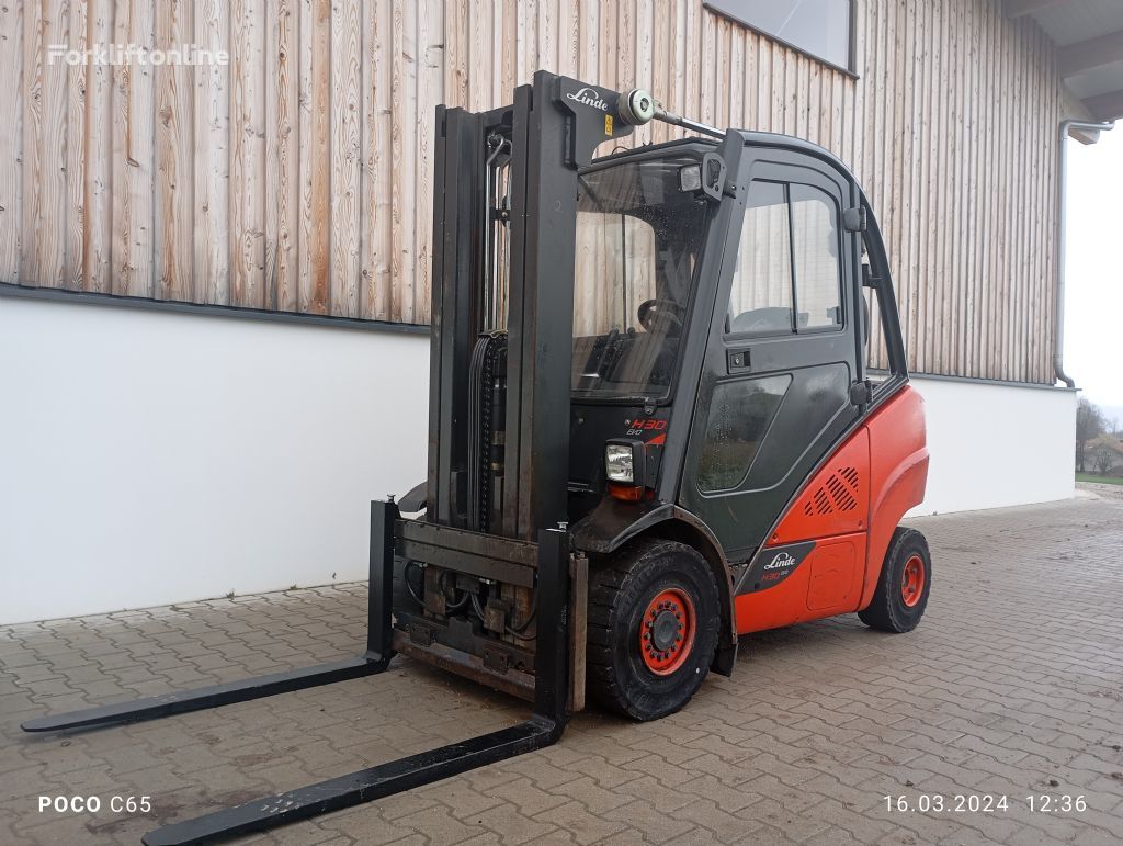 Linde H 30 Triplex Doppelzusatzhydraulik diesel forklift