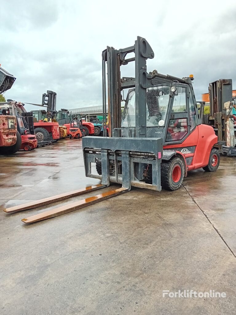 Linde H80D-01-1100 diesel forklift