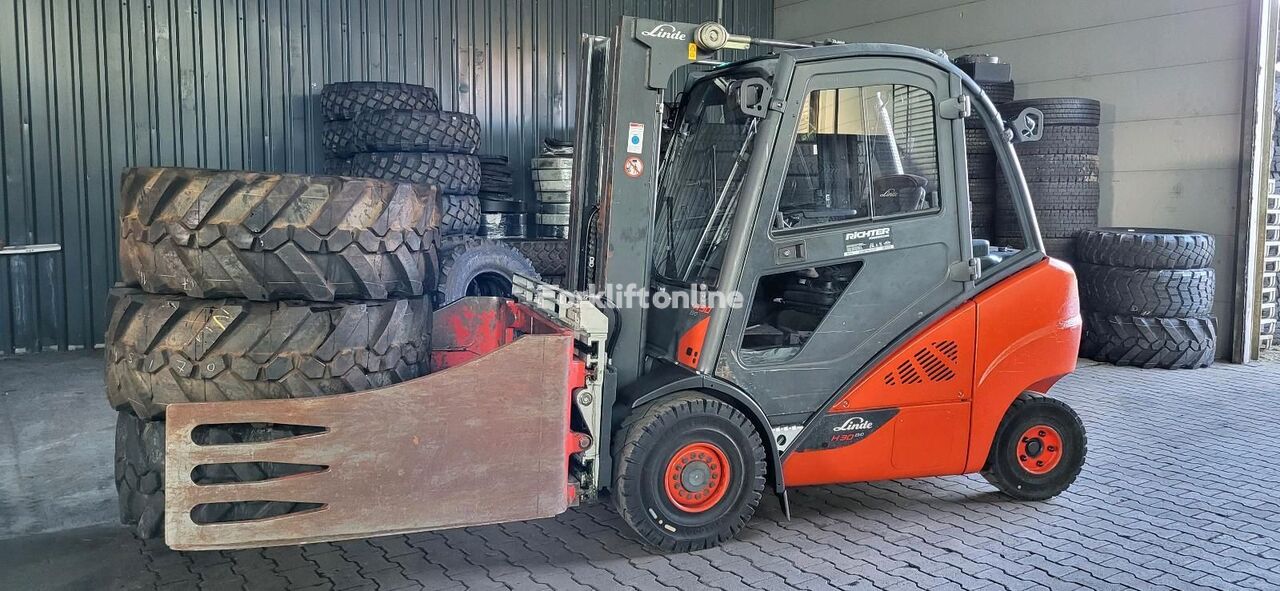 Linde Linde_H30d evo_Stapler_Reifenklammer_Ballenklammer_Klima_Vollkab diesel forklift - Forkliftonline