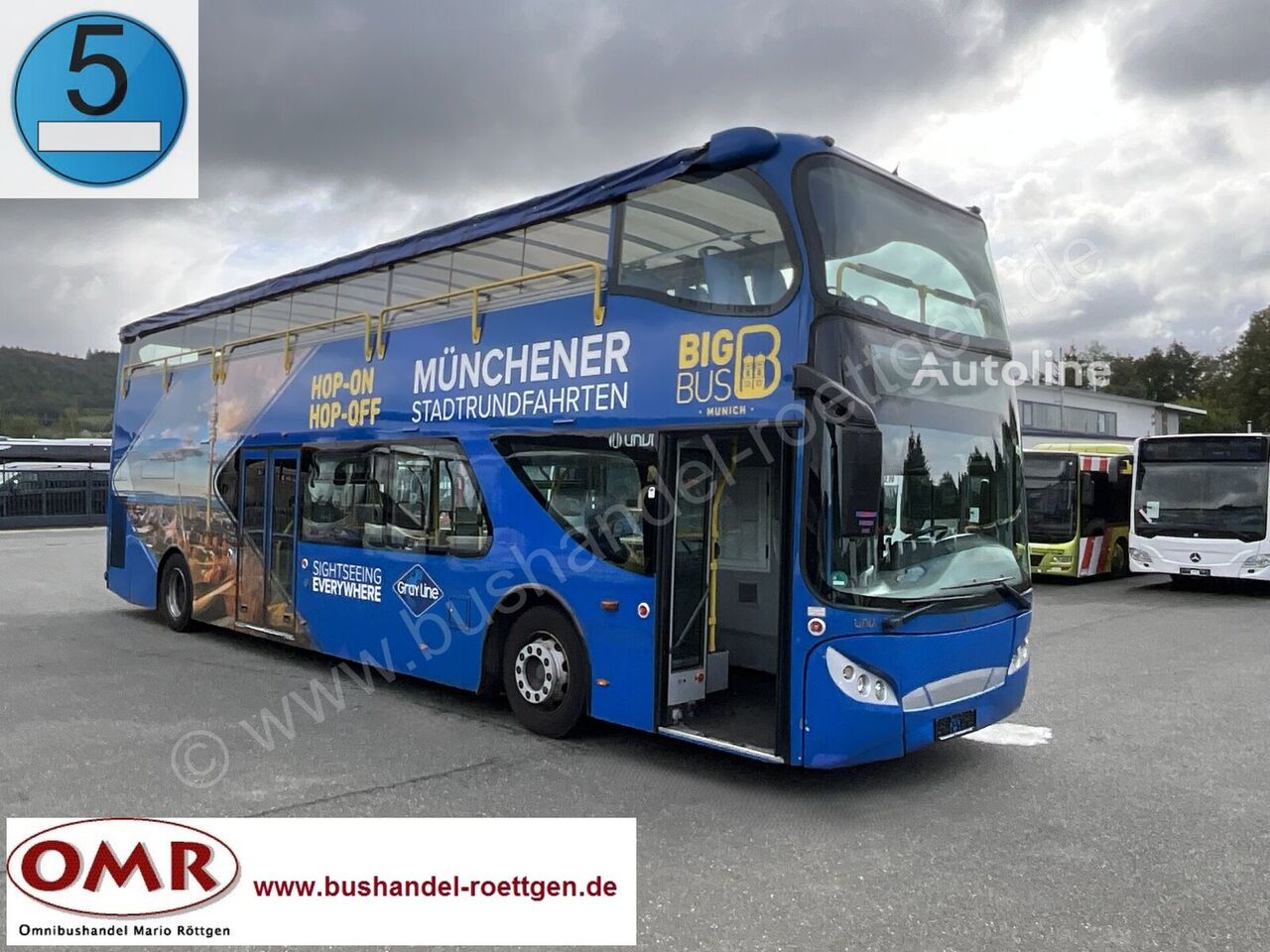 الحافلة ذات الطابقين Volvo Unvi B9TL Cabrio - Autoline
