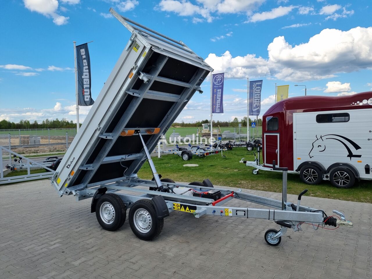 New Debon PW 2.4 LUX kiper 306x180 cm, 2600 kg Alu Cheval Liberte dump trailer - Autoline