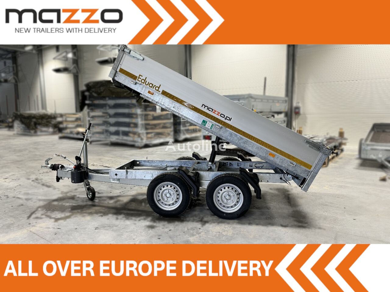 new Eduard 2615-4-13-2072-J 256x150x30cm Rear-tipper trailer actuated by ma dump trailer