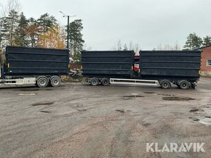 Kilafors Lastväxlarsläp Kilafors med 3st 38m3 containrar remolque volquete