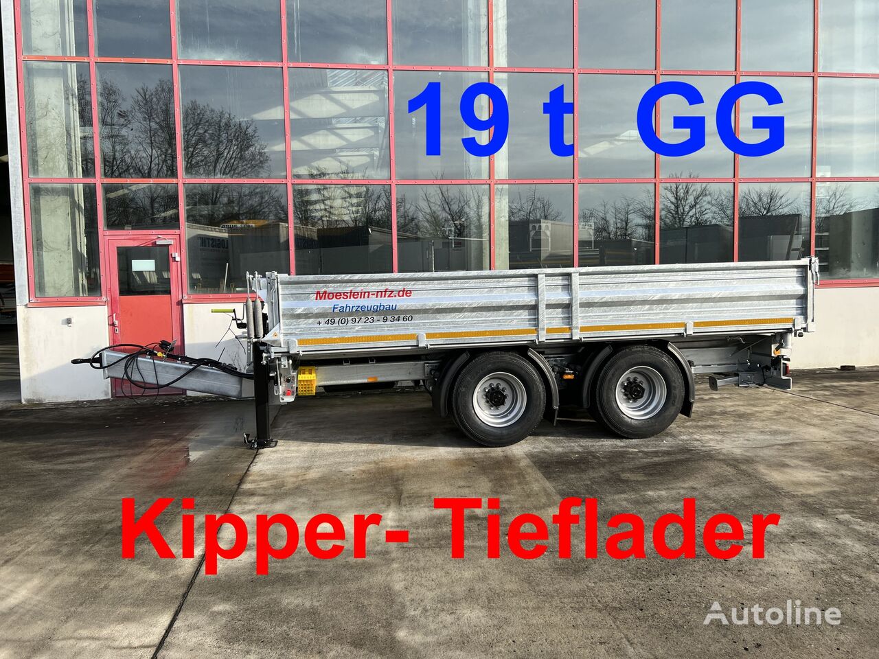 nieuw Möslein TTD 19 B neuer Tandemkipper- Tieflader kipper aanhanger