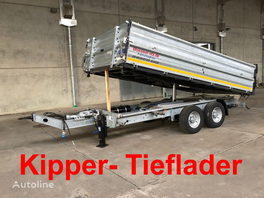 new Möslein TTD11- BA Verzinkt neuer Tandem 3- Seitenkipper Tieflader
mit B dump trailer