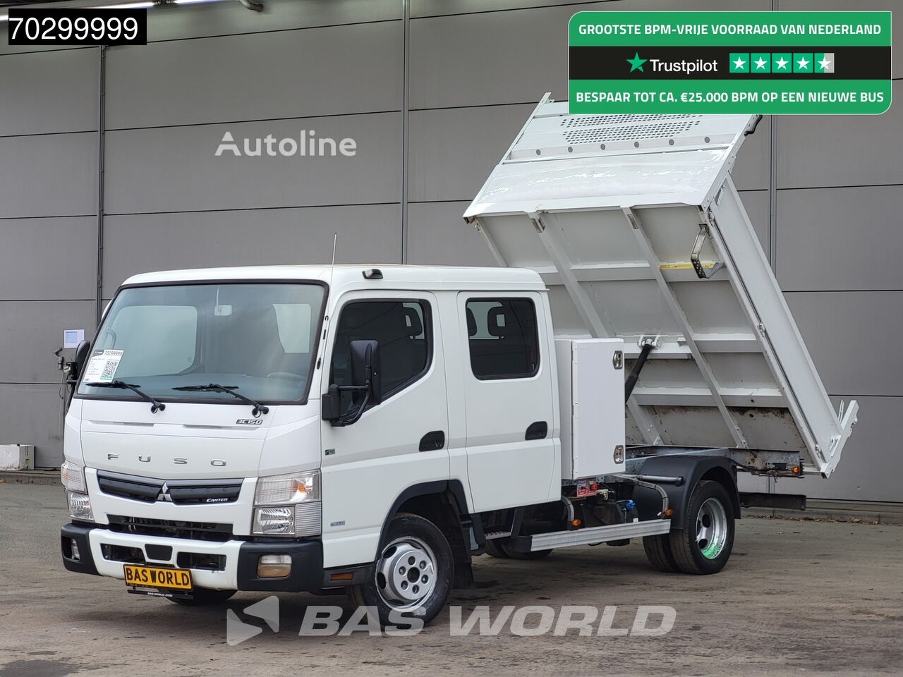 Mitsubishi Canter 3C15 3.0L Kipper met Kist Dubbel Cabine Dubbellucht 3,5t  dump truck < 3.5t - Autoline