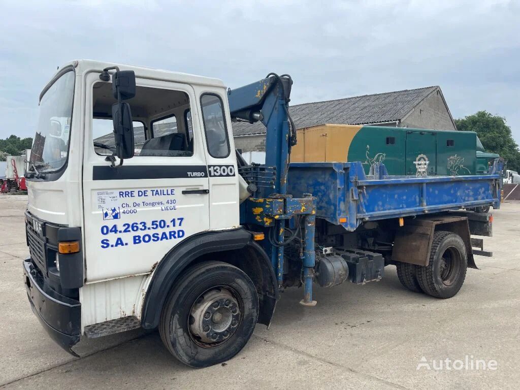 شاحنة قلابة DAF 1300 TURBO **TIPPER+CRANE-BELGIAN TRUCK*TOPSHAPE**