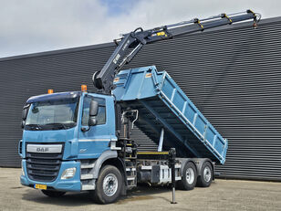 DAF CF 410 6x2 / HIAB CRANE + TIPPER kipper