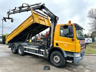 DAF CF 75.360 6x4 + CRANE HIAB 166 E-3 + RADIO - EURO 5 - STEEL SPRI Muldenkipper