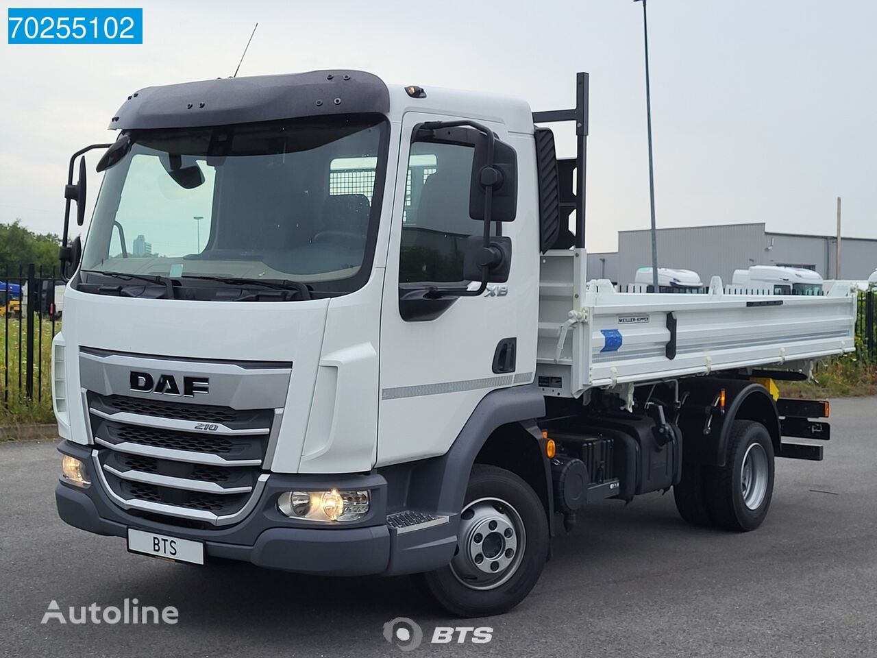 novi DAF XB 210 4X2 7.5tonner Meiller 3 Way-tipper Steelsuspension Euro 6 kiper