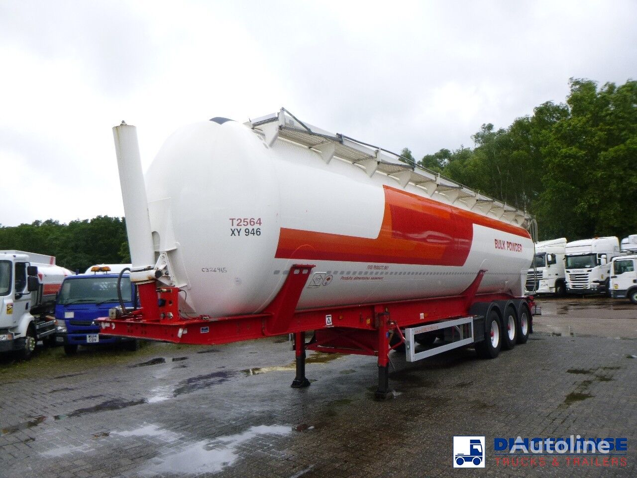 Feldbinder Powder tank alu 60 m3 (tipping) dump truck