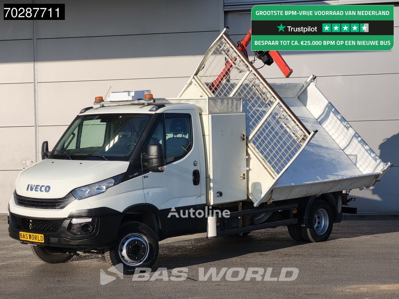 Venta de IVECO Daily 70C18 3.0L Driezijdige Kipper 500KG Kraan Kraanwagen Open volquete | Autoline PY IVECO Daily 70C18 3.0L Driezijdige Kipper 500KG Kraan Kraanwagen Open volquete - Autoline