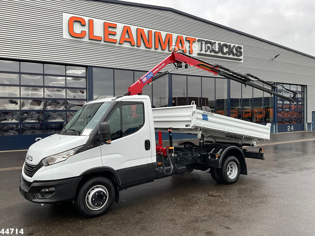 IVECO Daily 72C18 HMF laadkraan 3,4 Tonmeter laadkraan + Meiller 3-zij dump truck - Autoline