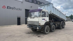 camion-benne IVECO Magirus 340 - 34 (GRAND PONT / LAMES / BIG AXLES / MANUAL PUMP /