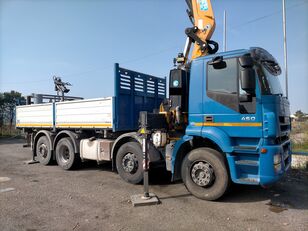 IVECO Stralis 450 ribaltabile + Gru Effer 585/6s+JIB 4s+cestello PLE dump truck