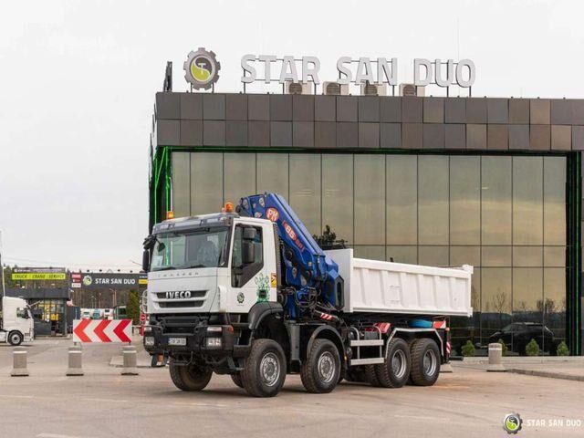 IVECO TRAKKER 450 8×8 PM 85SP Crane Tipper