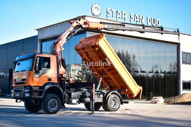 camião basculante IVECO TRAKKER 4x4 ATLAS 190 EURO 5 Kipper Kran Cran