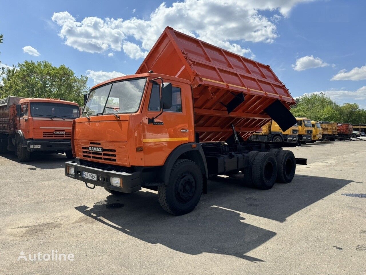 camion-benne KamAZ 55102 Yevro, TD, Dobra guma ta AKB