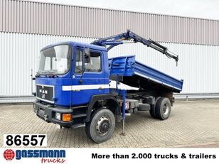 camion-benne MAN 17.232 FAK 4x4 BB, EX-THW, Kran Atlas AK 60.1