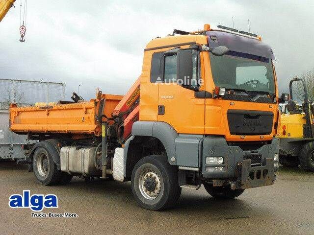 camion-benne MAN 18.360 TGS 4x4, Kran Palfinger PK8501, Funk, AHK