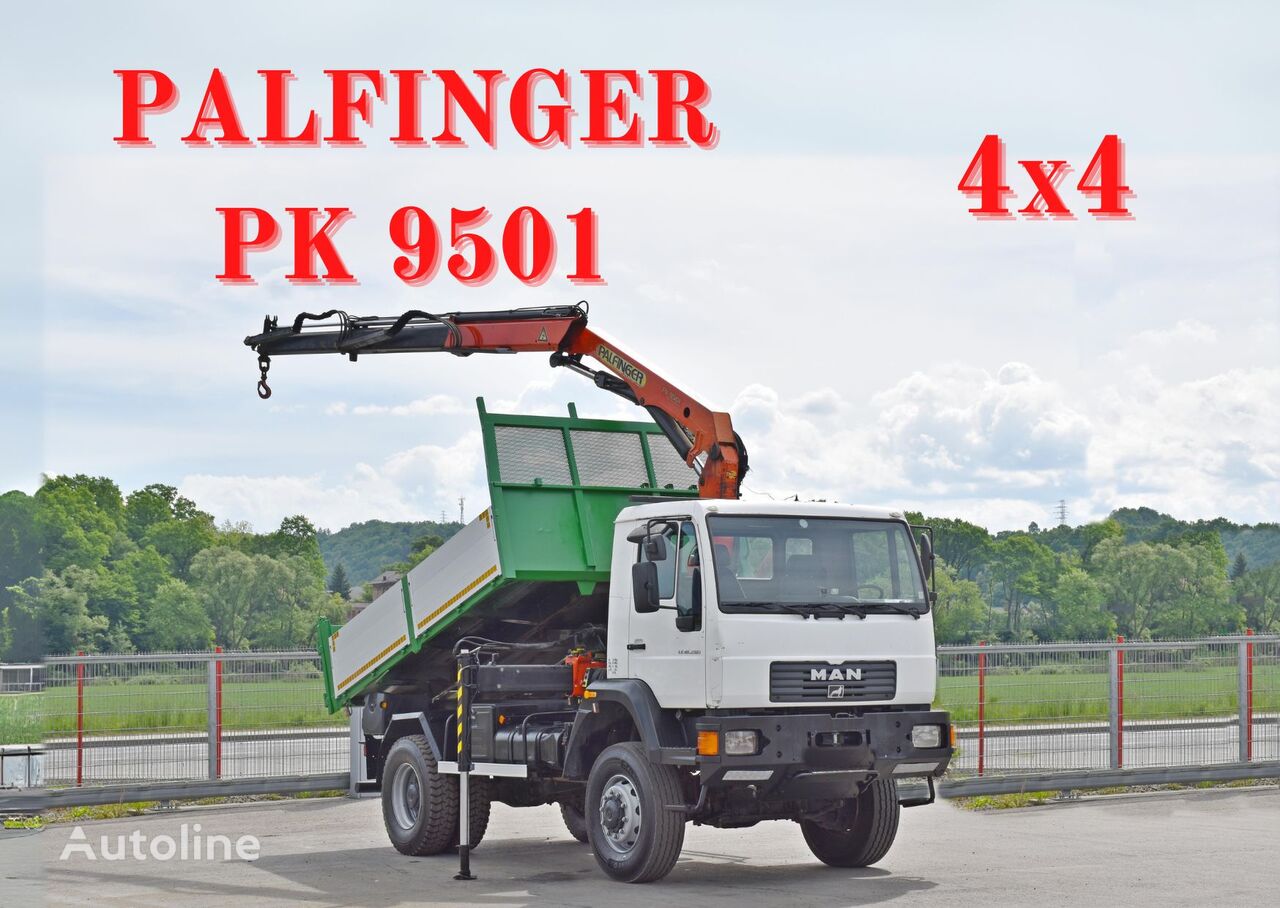 MAN LE 18.280 Kipper 3,70 m + PK 9501 /4x4 tippbil till salu | Autoline SE MAN LE 18.280 Kipper 3,70 m + PK 9501 /4x4 tippbil - Autoline
