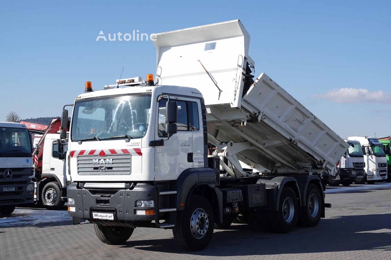 camion-benne MAN TGA 33.310 / 6X4 / WYWROTKA / HYDROBURTA / BORDMATIC / MANUAL /