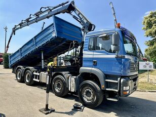 камион самосвал MAN TGA 41.430 8x4 KIPPER + KRAN HIAB 166 E-4 HIDUO - RADIO - ROTATO