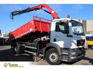 MAN TGM 18.250 + HMF 1035 + TIPPER + 65.000KM orginal + EURO 5 dump truck