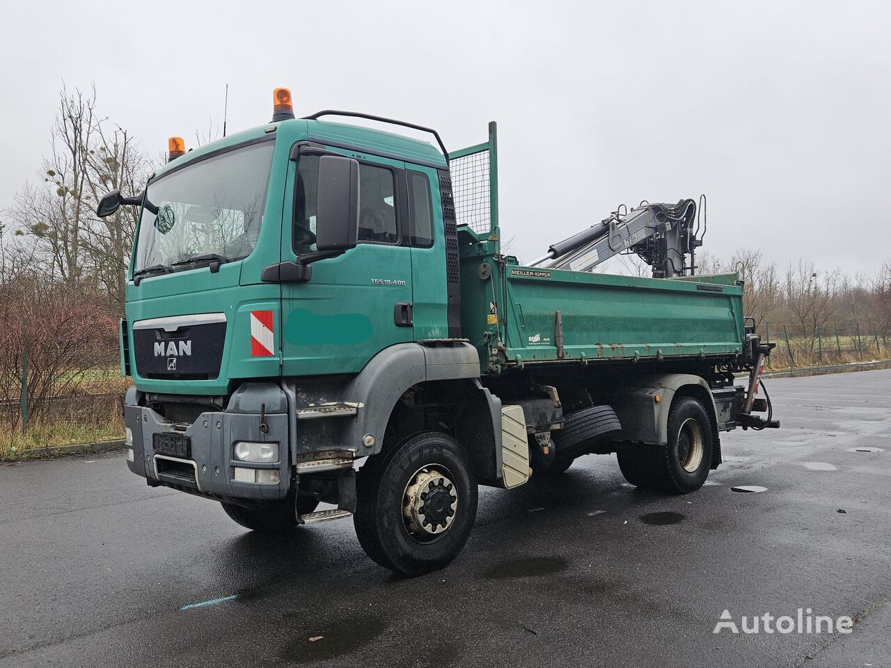 camion-benne MAN TGS 18.400 4x4 Kipper mit Kran - Selbstlader