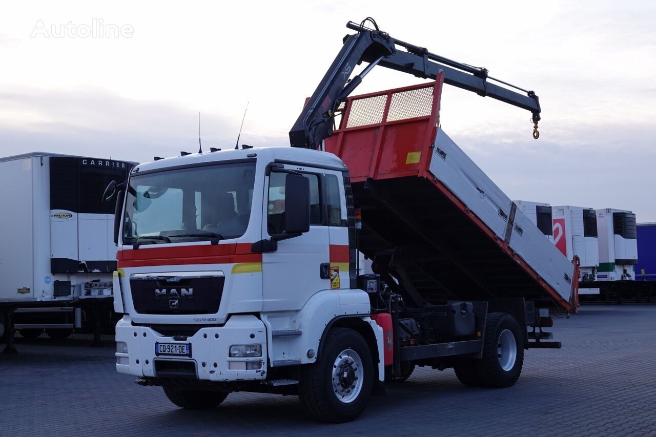 MAN TGS 18.400 Tipper + crane HIAB 111 4x4 Muldenkipper