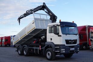 camião basculante MAN TGS 33.360 / 6x4 / WYWROTKA TYLNOZSYPOWA 5,8 M + HDS HIAB XS 122