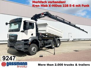 new MAN TGS 33.430 6x6 BB CH mit Kran Hiab X-HiDuo 228 dump truck