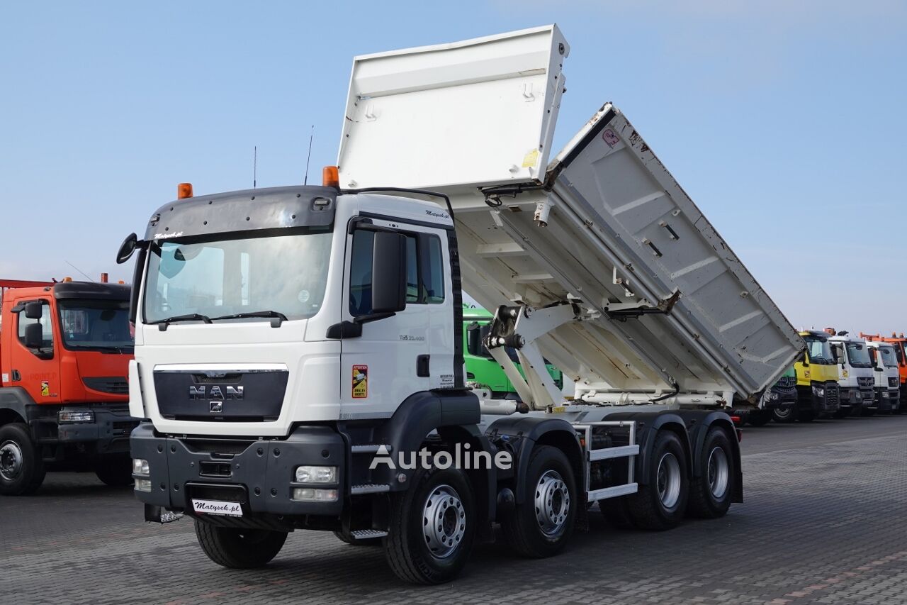 MAN TGS 35.400 / 8x4 / WYWROTKA / BORDMATIC / HYDROBURTA / OPONY 100 dump truck