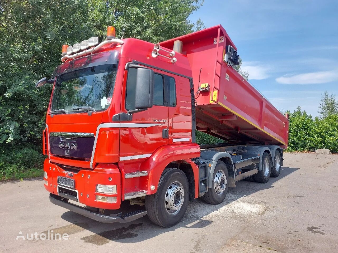 ανατρεπόμενο φορτηγό MAN TGS 35.440 8x4 AJKHardox tipper