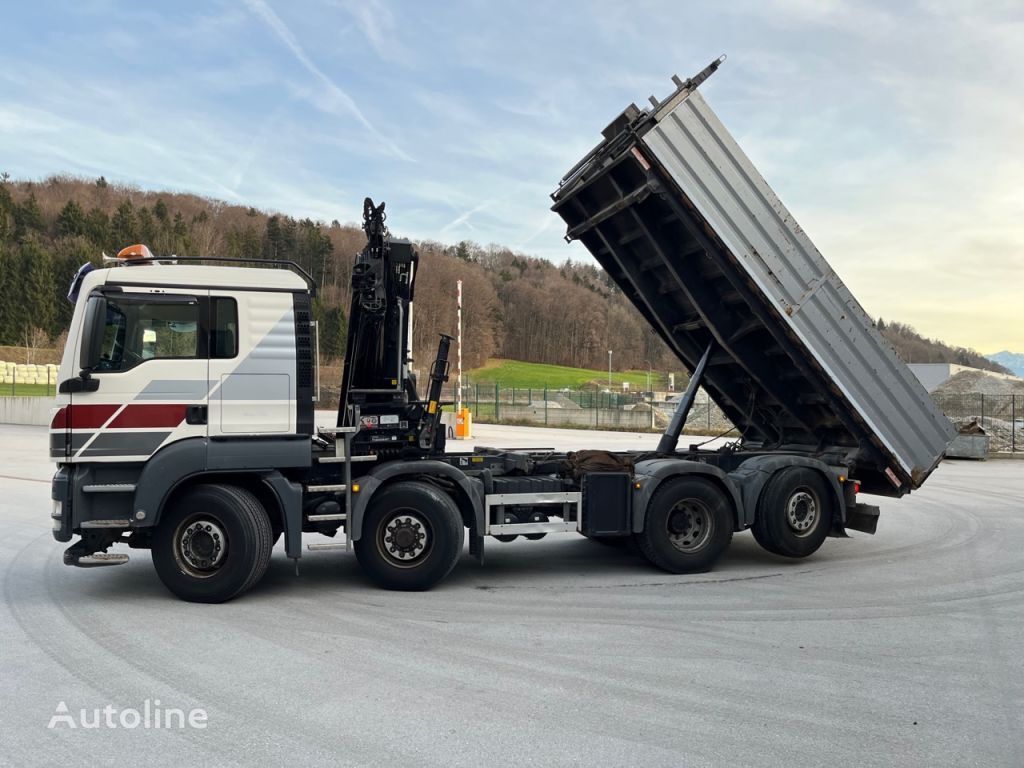 самосвал MAN TGS 35.480 8x4-6 BL Change system Tipper/Platform HIAB 232-5 Yea