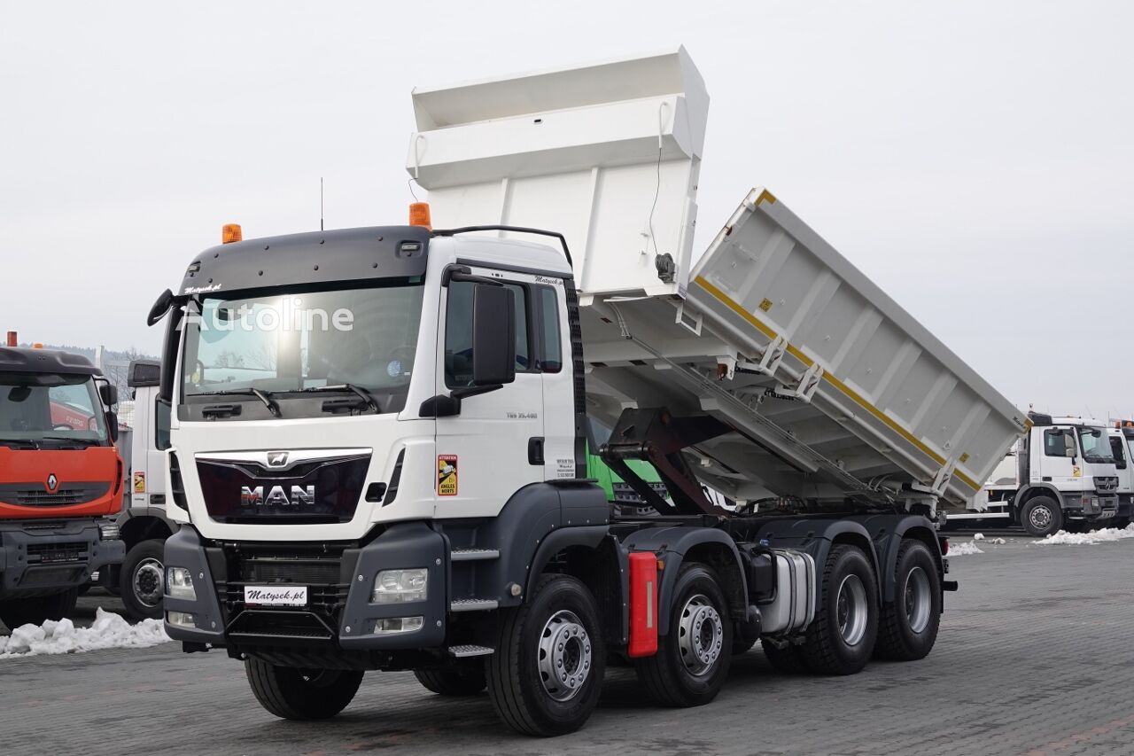 MAN TGS 35.480 / 8x4 / WYWROTKA / BORDMATIC / HYDROBURTA / OPONY 100 dump truck